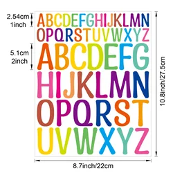 1 sheet Colorful Alphabet Stickers Self-Adhesive Number Alphabet Vinyl Stickers for Mailbox Numbers Sign,Notebook Art Making