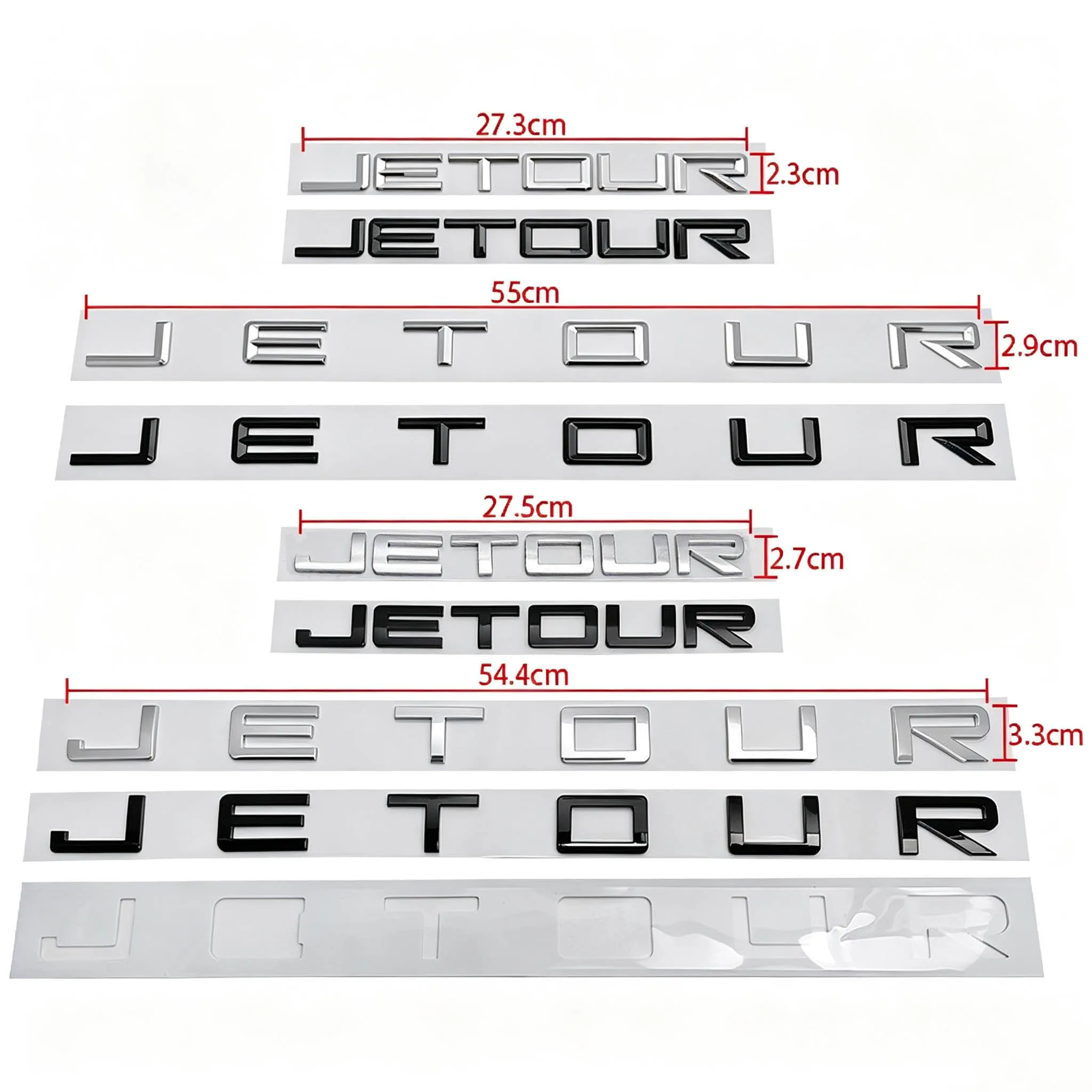 For JETOUR Dashing X70 Plus X90 Plus Letter Emblem Logo Car Sticker Rear Trunk Badge Auto Rear Trunk Emblem Decal Accessories