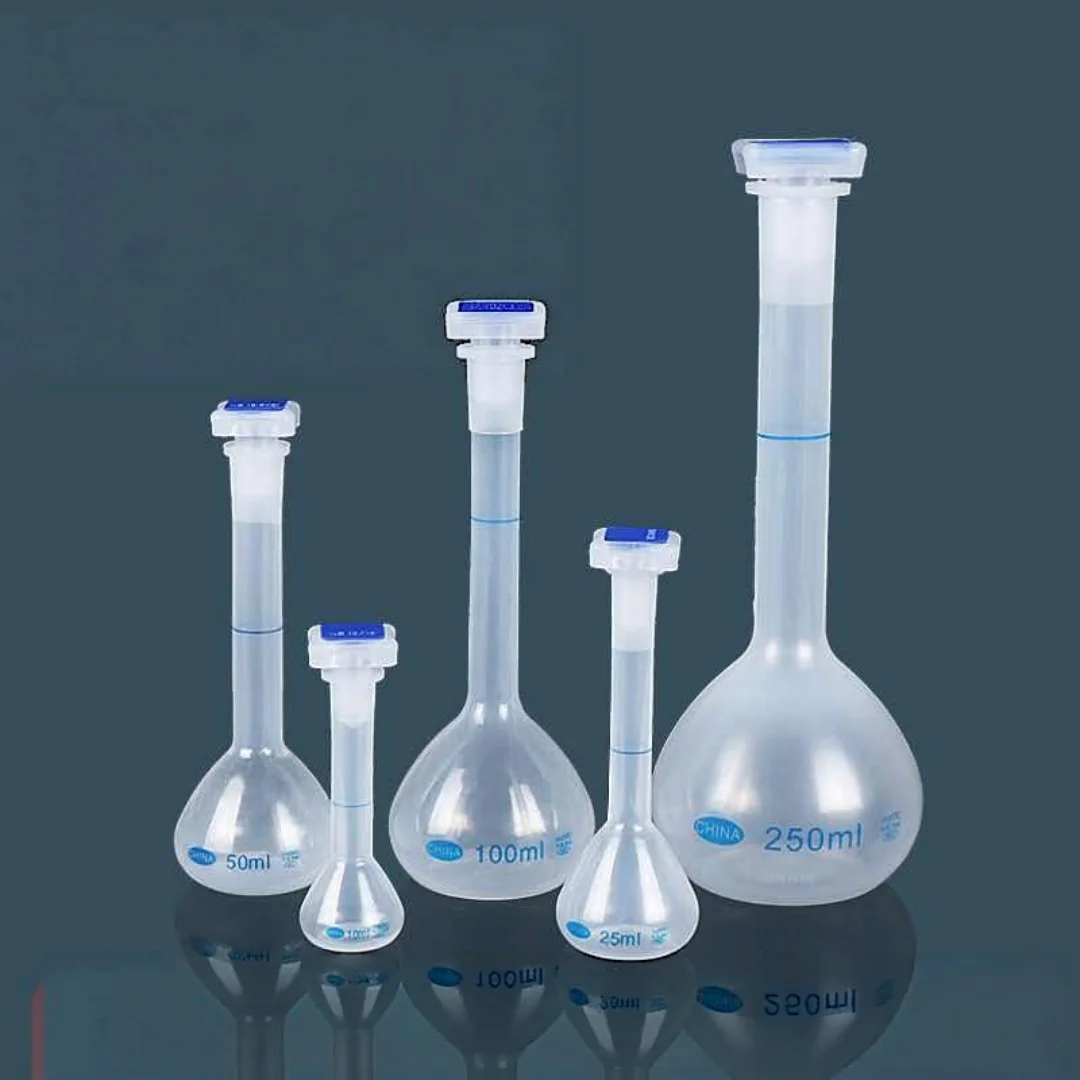 Plastic volumetric flask, leak-proof and calibrated, thickened PP polypropylene, high-temperature resistant, acid and alkali res