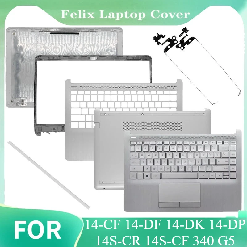 

For 14-CF 14-DF 14-DK 14-DP 14S-CR 14S-CF 340 G5 LCD Back Cover Front Bezel Palmrest keyboard Bottom Case Hinges