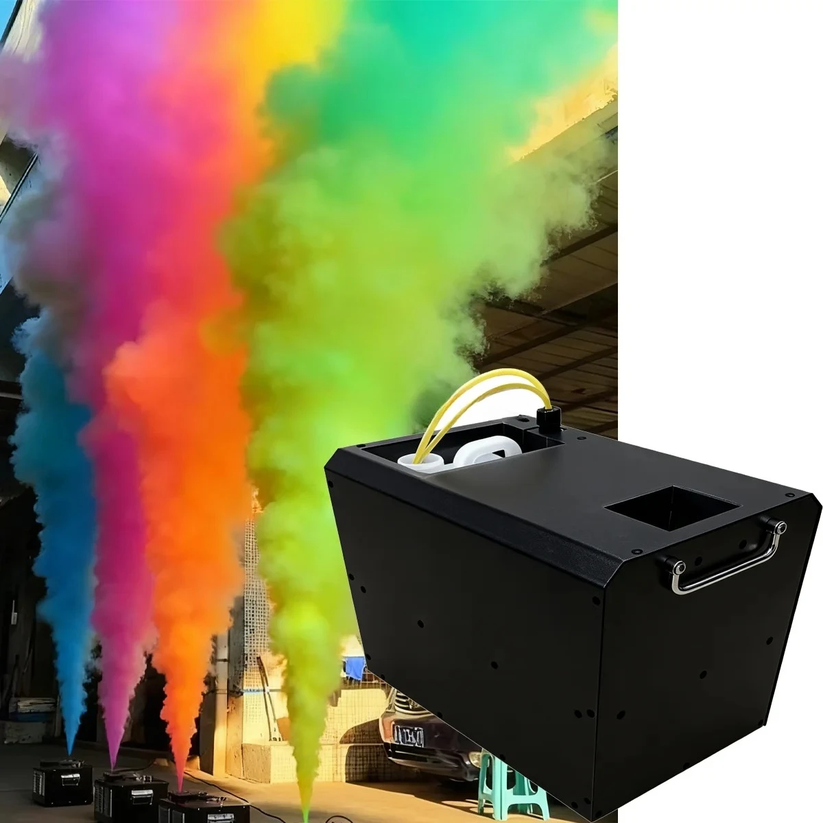 

Color Fog Smoke Jet Machine for Gender Reveal Stage Wedding Baby Shower Party Super Powerful DMX Remote Control UPWORD SPRAY