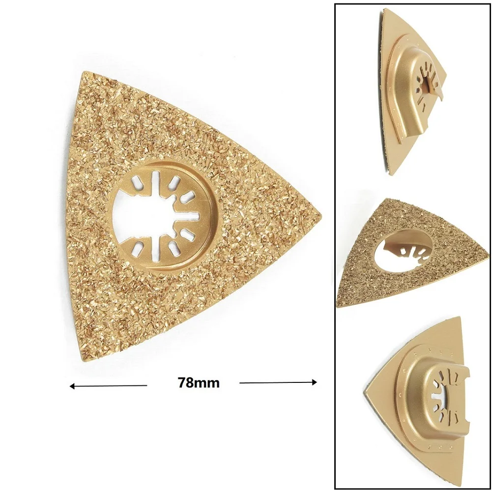 1pcs Carbide Triangle Rasp Oscillating Triangular Saw Blades E-cut For Fein For Sanding Fillers Tile Ceramics