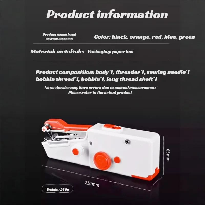 Home Mini Handheld Portable Sewing Machine One Free Manual Sewing Machine Home Manual Sewing Machine