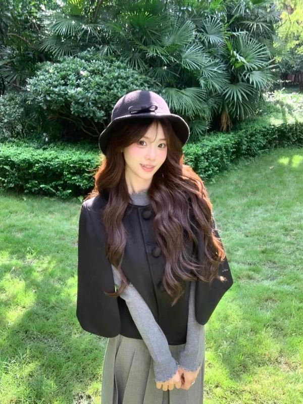 

Плащ Bla в стиле ретро, шерстяной осенне-зимний комплект Faion с подставкой для глаз Dr Miss Rich Lady Sle, юбка средней длины, комплект из футболки