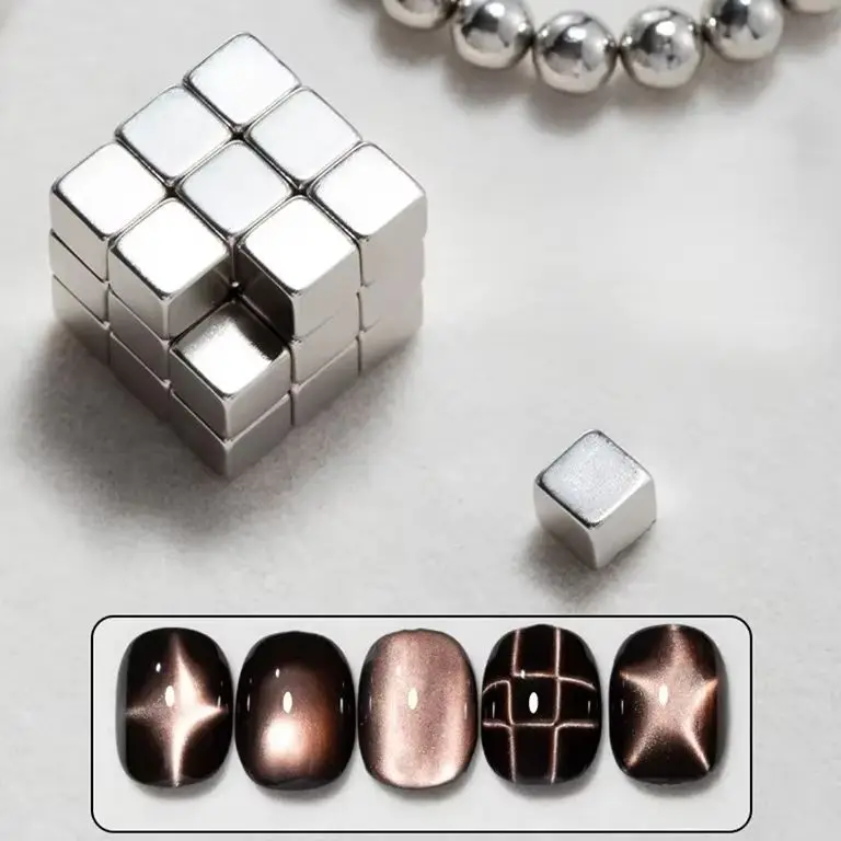 Nail Art Cat Eye Cube Magnet 5mm Checkerboard Xingmang Multi-function Magnet Suitable for Cat Eye Glue Polishing Magnet Tool