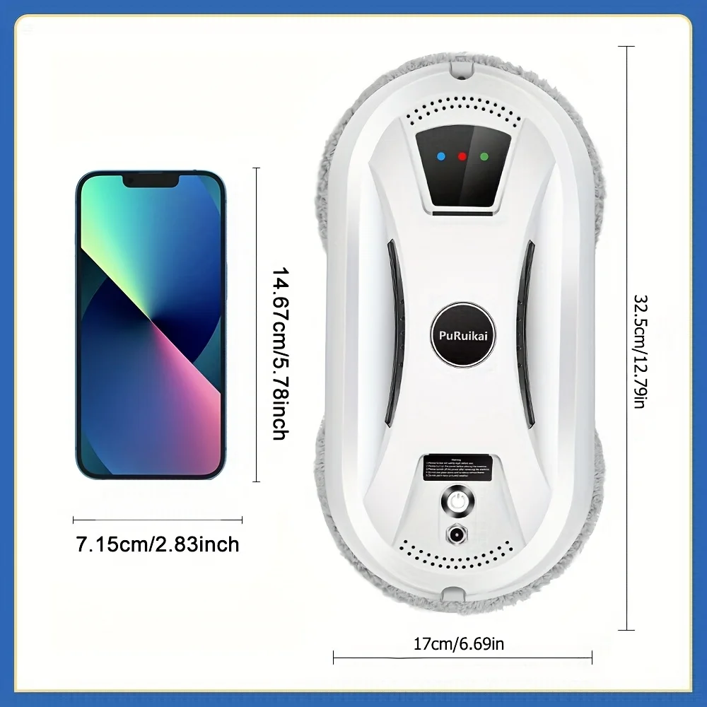 1-Pack Smart Window Sill Cleaner Robot, Auto-Spray/Remote/Anti-Fall, Powerful Suction, Ultimate Time-Saving Cleaning Gift