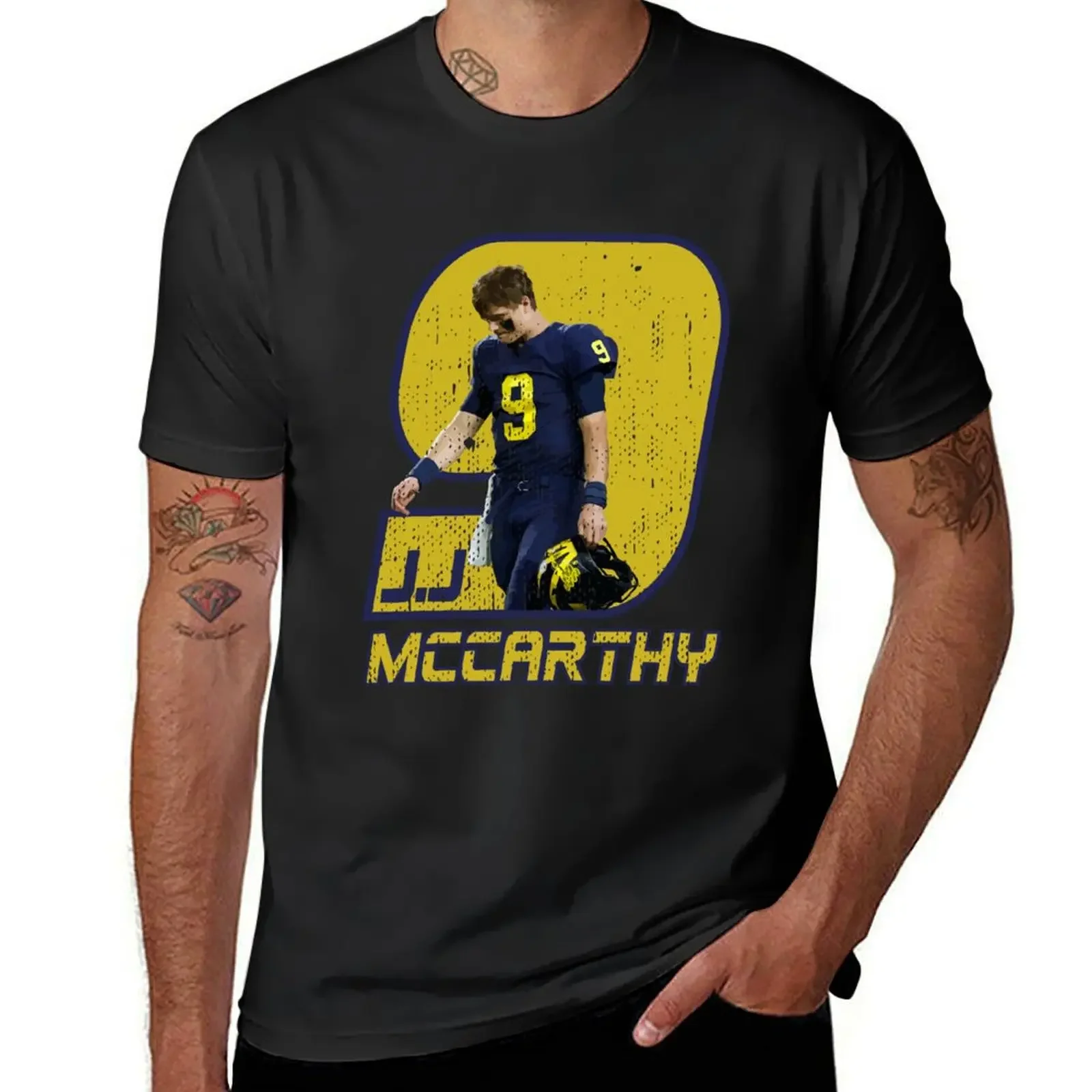 J.J. McCarthy T-Shirt essential t shirt plain boys animal print basketball graphic tees men clothing