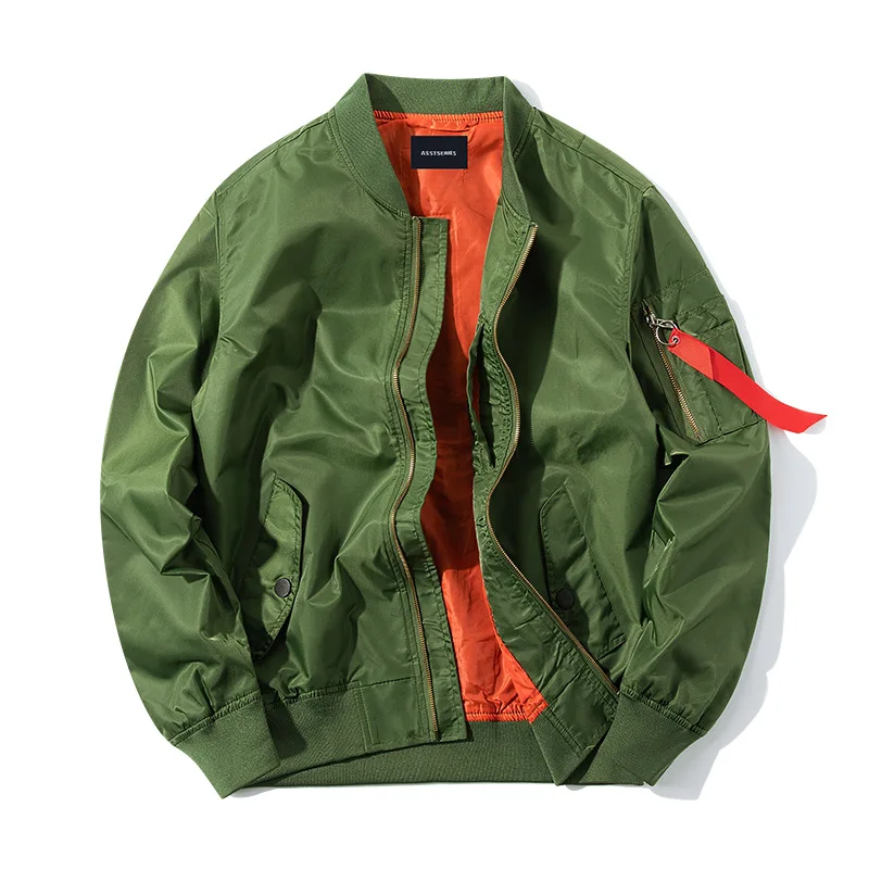 Classic Army Green Military Jacket for Men Bomber Jacket Spring Man's Outerwear Ma-1 Aviator Pilot Air Clothing