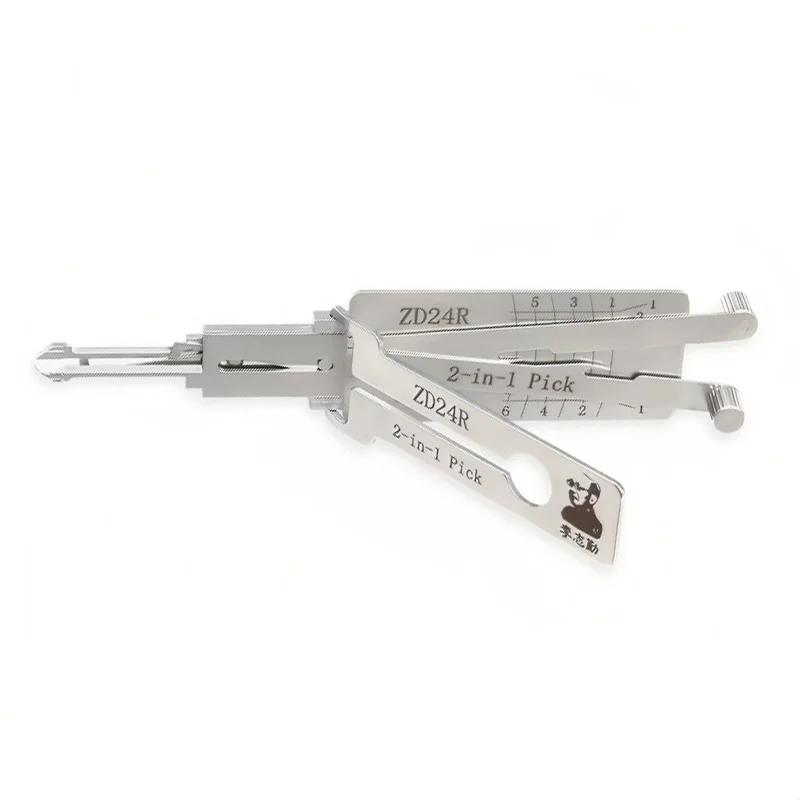 Original Lishi ZD24R 2 in 1 Lock Pick Decoder Ignition Car Door Opener for Aprilia Motorcycles Flat Milling