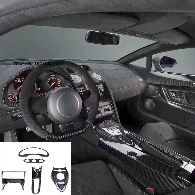 Car Decoration Accessories Carbon Fiber Centre Console Gear Surround Interior for Lambo Gallardo LP560 LP570