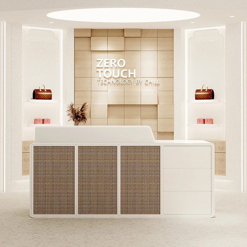 Reseption Desk Minimalist Church Pulpito Reception Business Counter Bar Furnishings Professional Escritorio Home Table Help