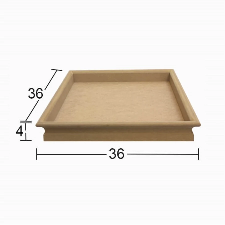 PA182 Medium Square Embroidered Board, Raw Wood Mdf Board