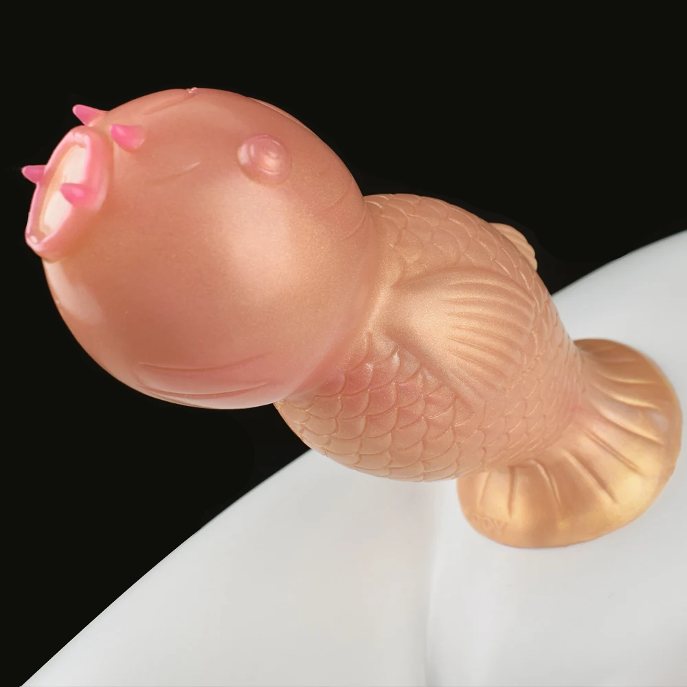 FAAK Fantasy Big Knot Anal Plug Multi Color Thick Butt Sex Toys With Suction Kio Fish Style Huge Dildo Silicone Erotic Products