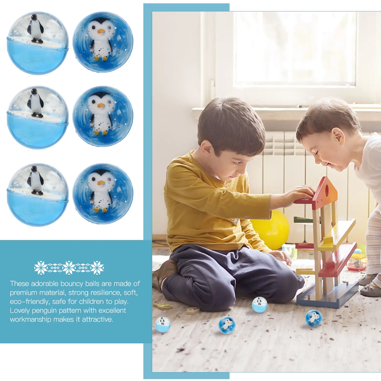 

10Pcs Elastic Crystal Bouncy Balls Premium Rubber Safe for Kids Playing Hand Foot Coordination Bounce Ball Rubber Bouncy Balls