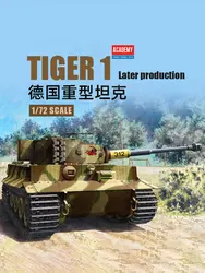 Academy Assembled Tank Model Kit 13431 German Heavy Tank, Tiger 1 Post-Production 1/72