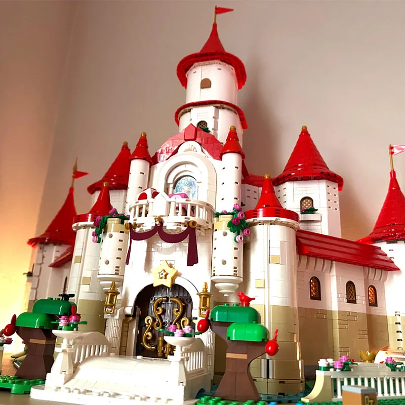 4454PCS Jeux populaires! Super Mali champignon château Moc bricolage éducation Architecture modèle blocs de construction jouets d'anniversaire cadeau