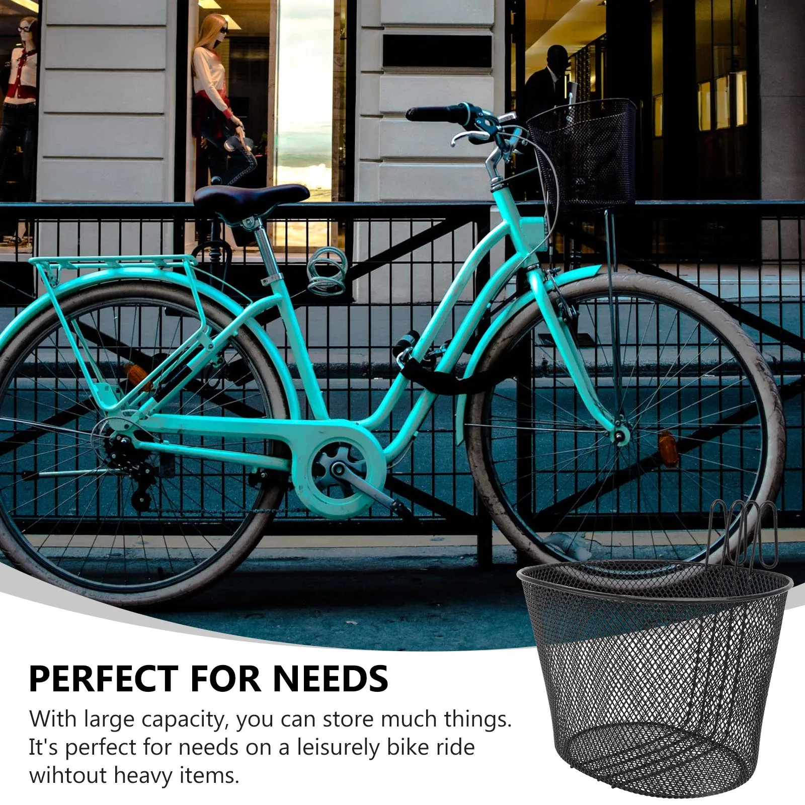 Durable Iron Basket Hook Basket Handlebar Bike Basket for Scooter hook basket children's hook basket