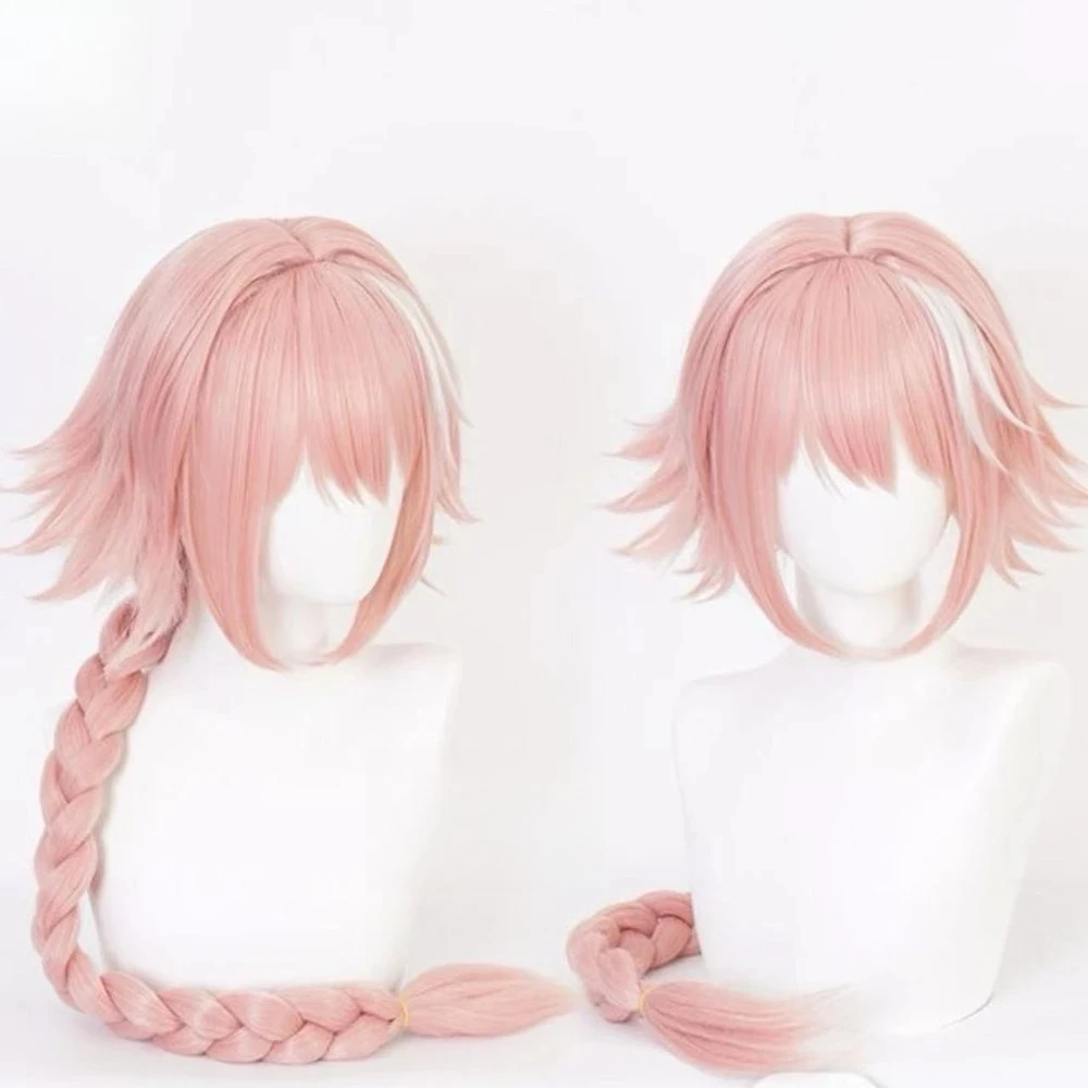 

Xin Jingsheng Fate/Grand Order Astolfo Cosplay Wig - Pink & White Highlighted Long Braided Hair Anime Cos Wig