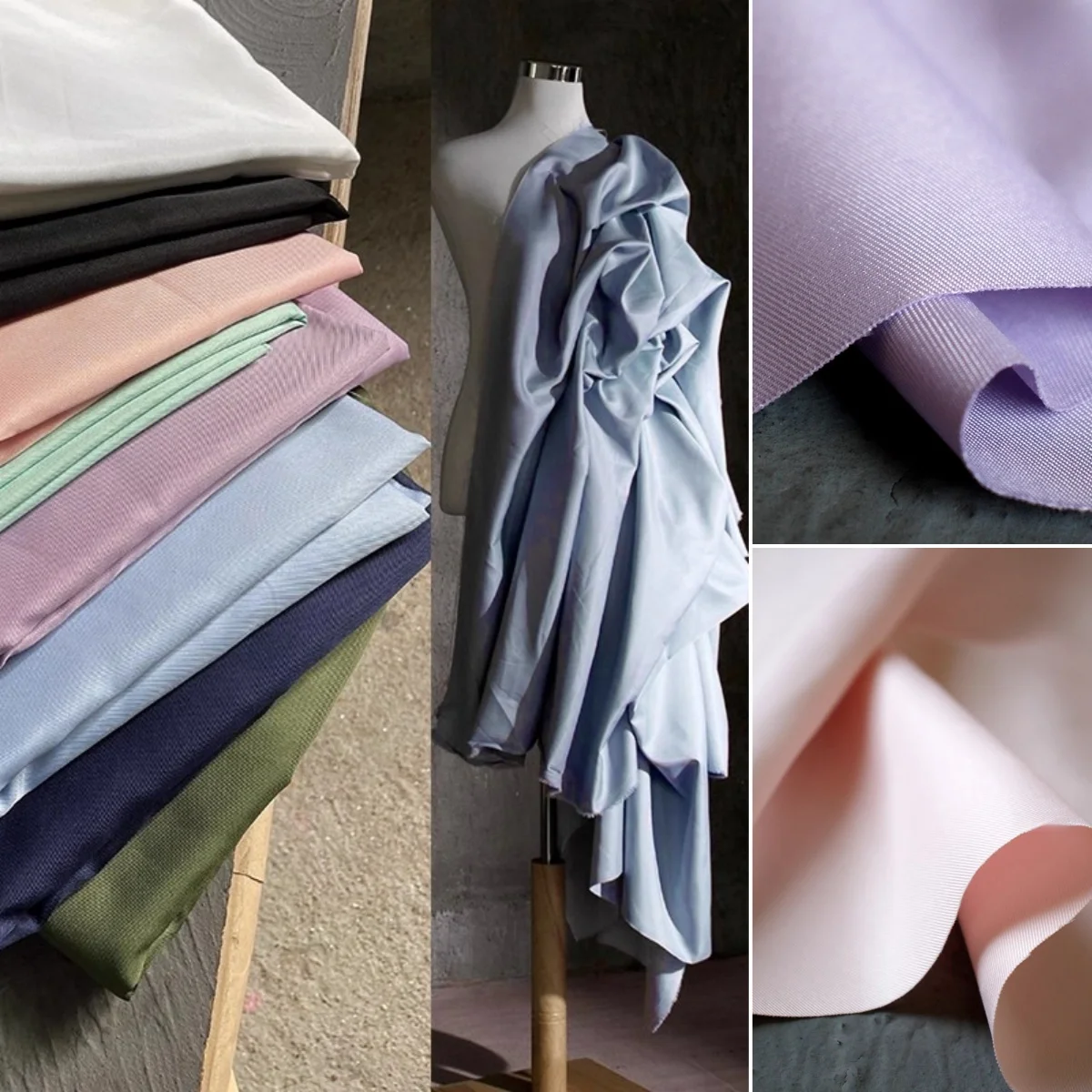 

Однотонная саржевая матовая неэластичная мягкая ткань, сшитая рубашка, костюмные брюки, дизайнерская ткань одежды