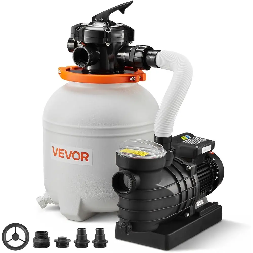 

Песочный фильтр-насос для наземных бассейнов, 0.75 л.с., 3500 галлонов в час, с предварительно собранным фильтрующим элементом и защитой от протечек