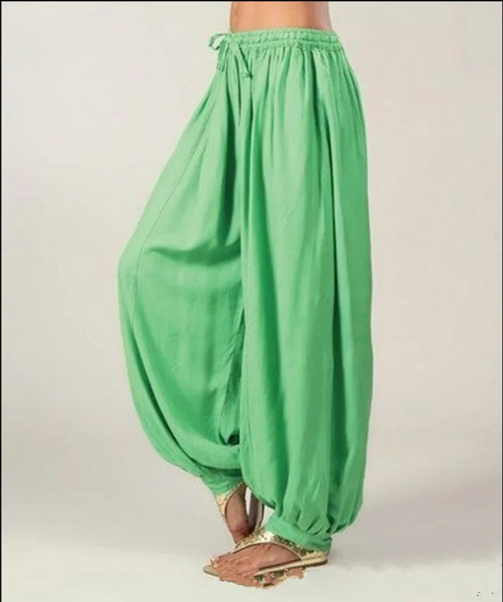 2024 Summer New Women's Solid Color Lantern Pants Loose Pleated Drawstring Casual Ankle Sports Pants Harlan Pants