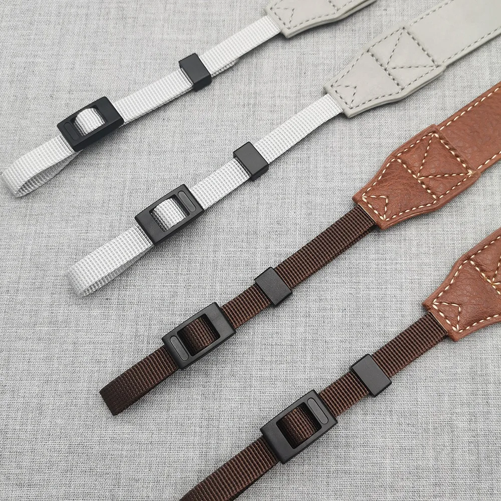 PU Leather Camera Shoulder Strap Retro Adjustable Micro Single Strap For Sony/ Nikon/Canon SLR Cameras Strap Accessories