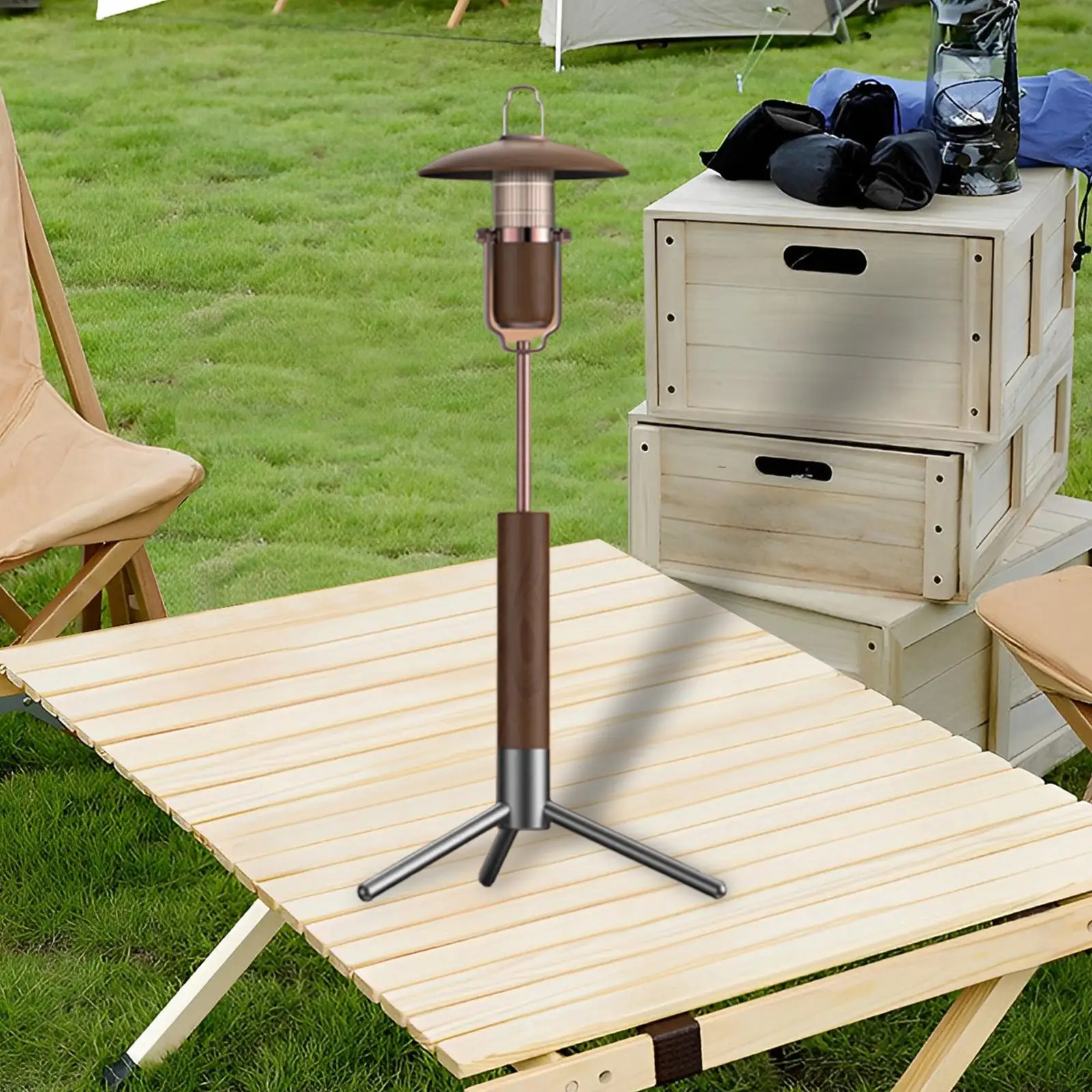 

Camping Lantern Stand Desktop Light Holder Lamp Post Pole for Picnic Backpacking