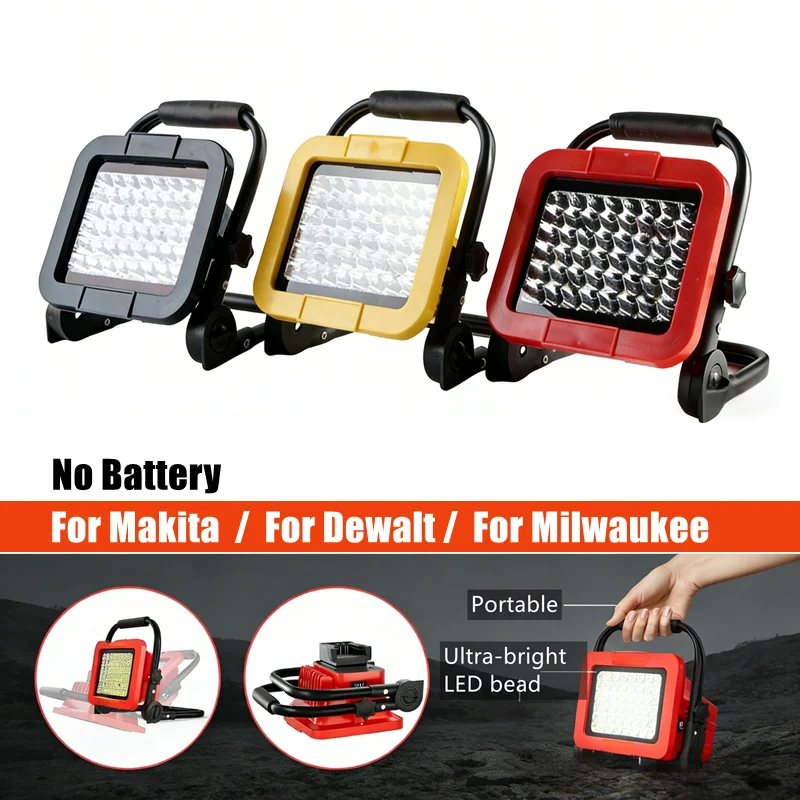

NEW 48 Beads LED Working Light Lamp For Dewalt 18V 20V Li-ion Battery Flashlight Torch Spotlight Emergency Tool Light