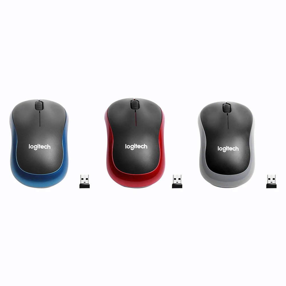 Logitech M185 2.4 GHz USB Wireless Mouse 1000DPI 3 Buttons Silent Gaming Optical Navigation Mice for PC/Laptop Mouse Gamer