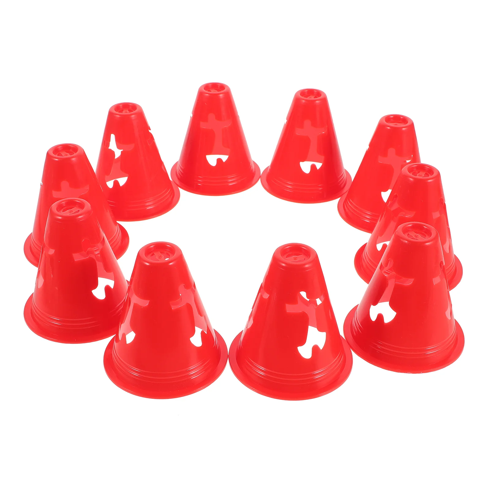 20 Pcs Training Cones 8cm Red Compact Lightweight Portable Obstacle Markers for Agility Drills Soccer Football