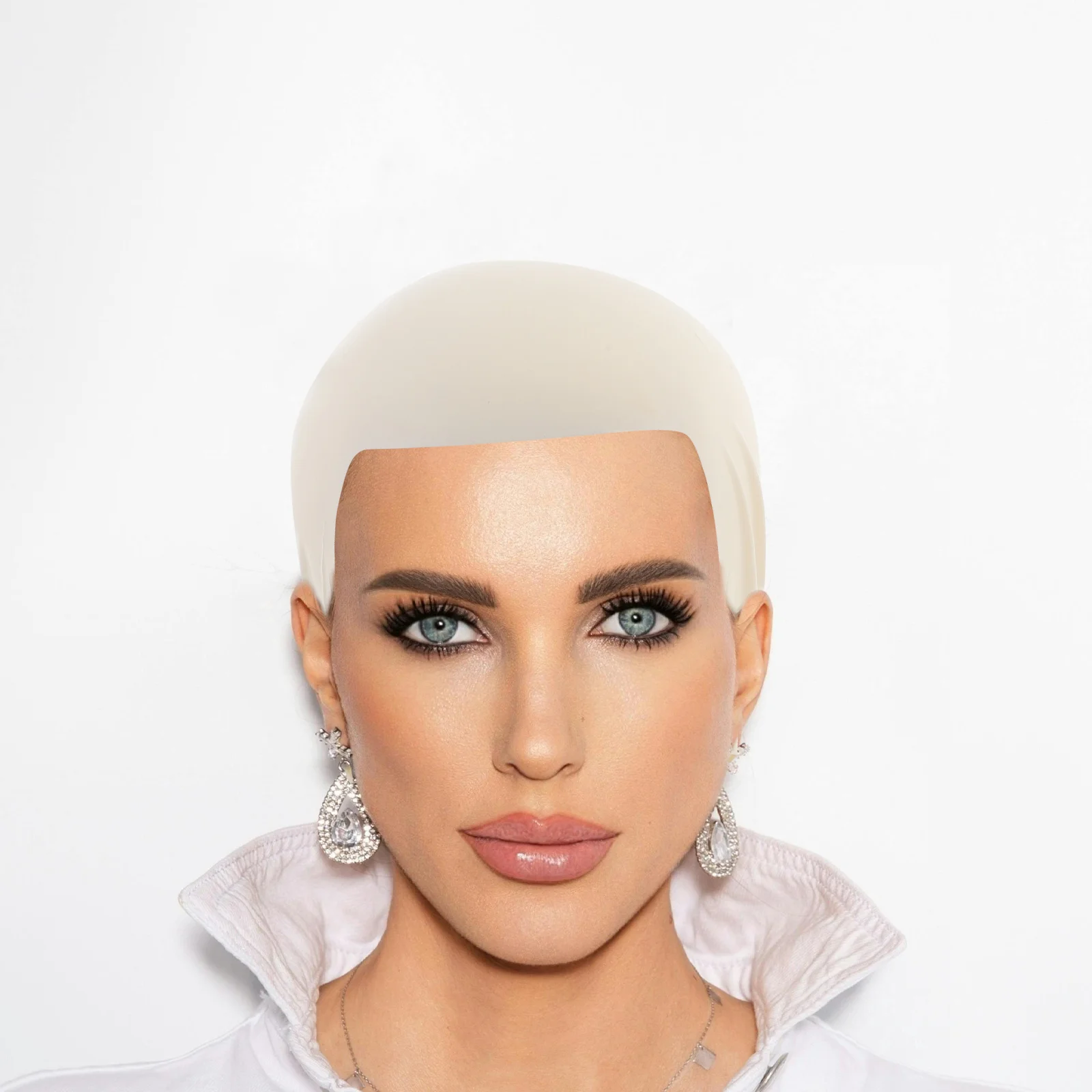 

Latex Bald Cap Bald Head Cover Smooth Comfortable Fit for Adults Cosplay Party Costume Accessory Makeup Headwear