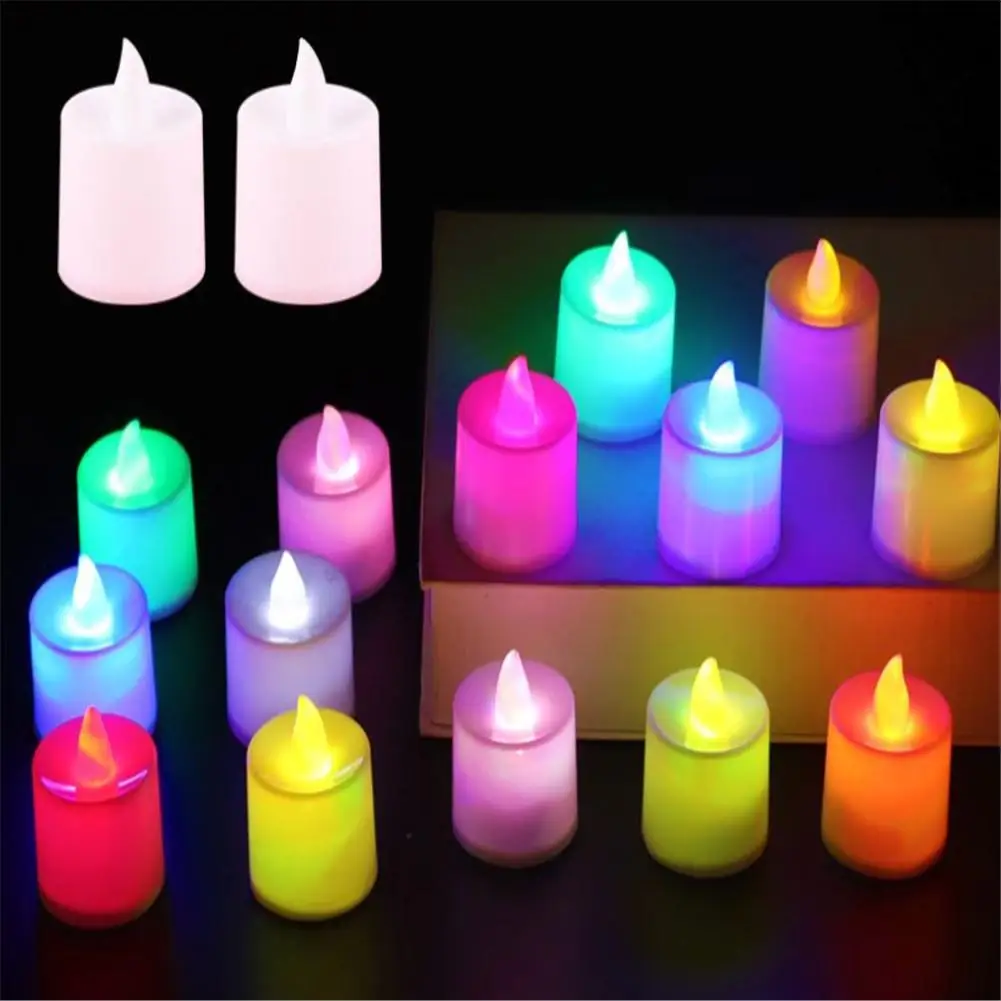 Halloween Party Flameless LED Electronic Wedding Light Romantic Candles Lights Fake Candles Decorations For Bar Party Wedding