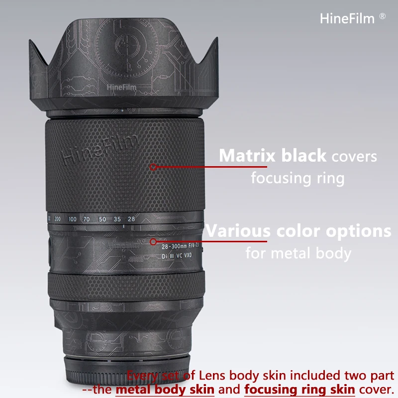 Hinefilm Skin for Tamron 28-300mm F4-7.1 E Mount Lens Decal Skin for Tamron 28-300 Lens Stickers 28300 Wrap Cover 28 300 Skin