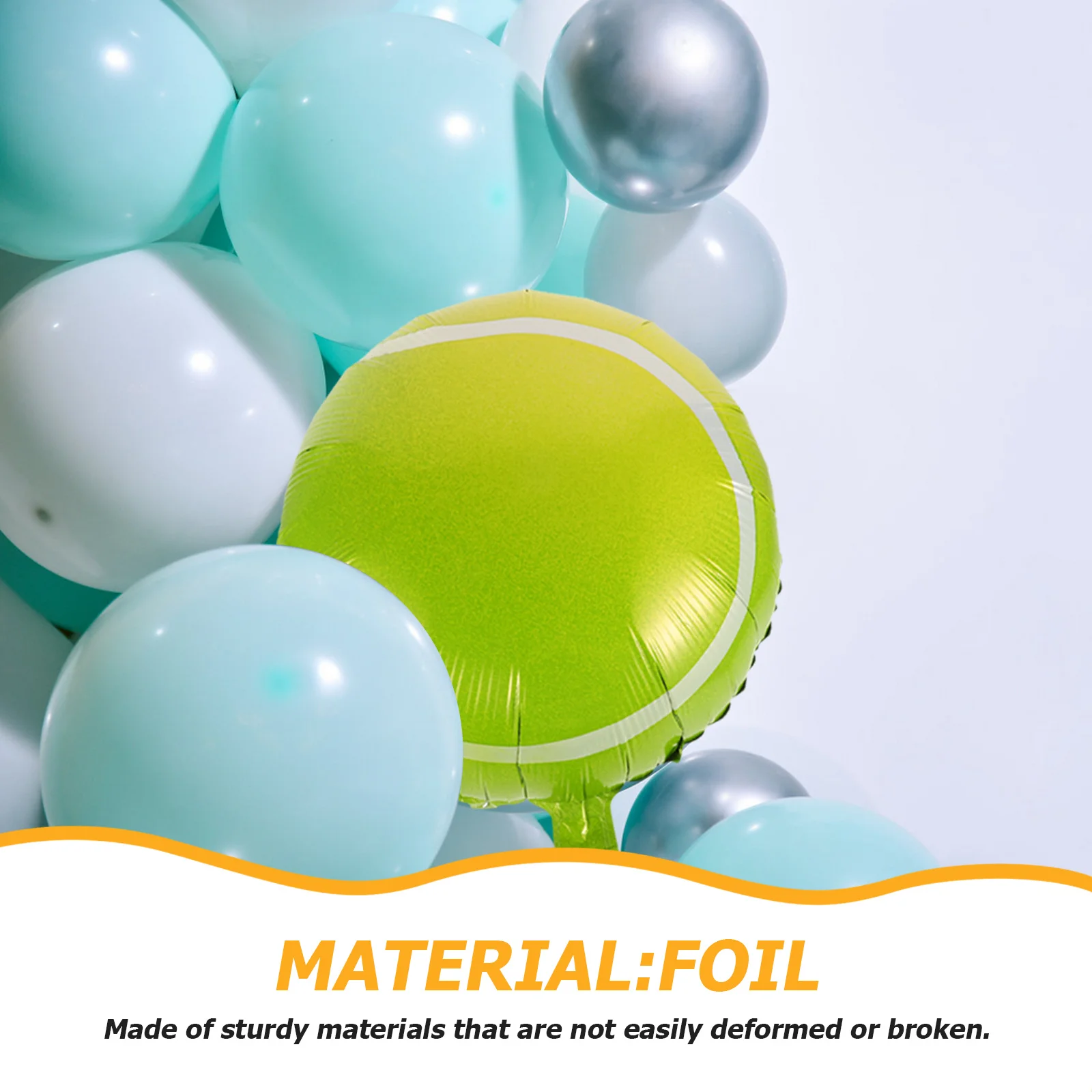 

1Set Tennis Balloon Foil Green Racket Dark Tennis Ball Birthday Party Decorations Sports Supplies Pickleball Balloon
