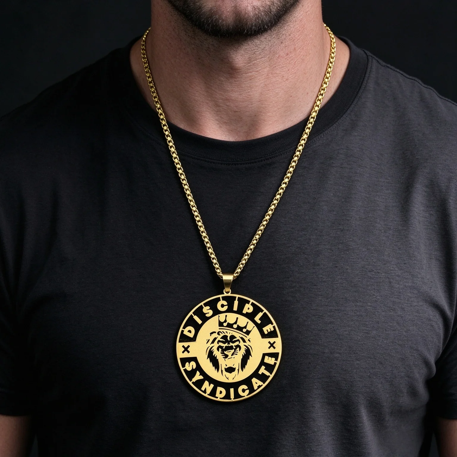 Custom Logo Photo Necklace Personalized Hiphop Punk Stainless Steel Prevent Color Fading and Fading Pendant Jewelry Gifts
