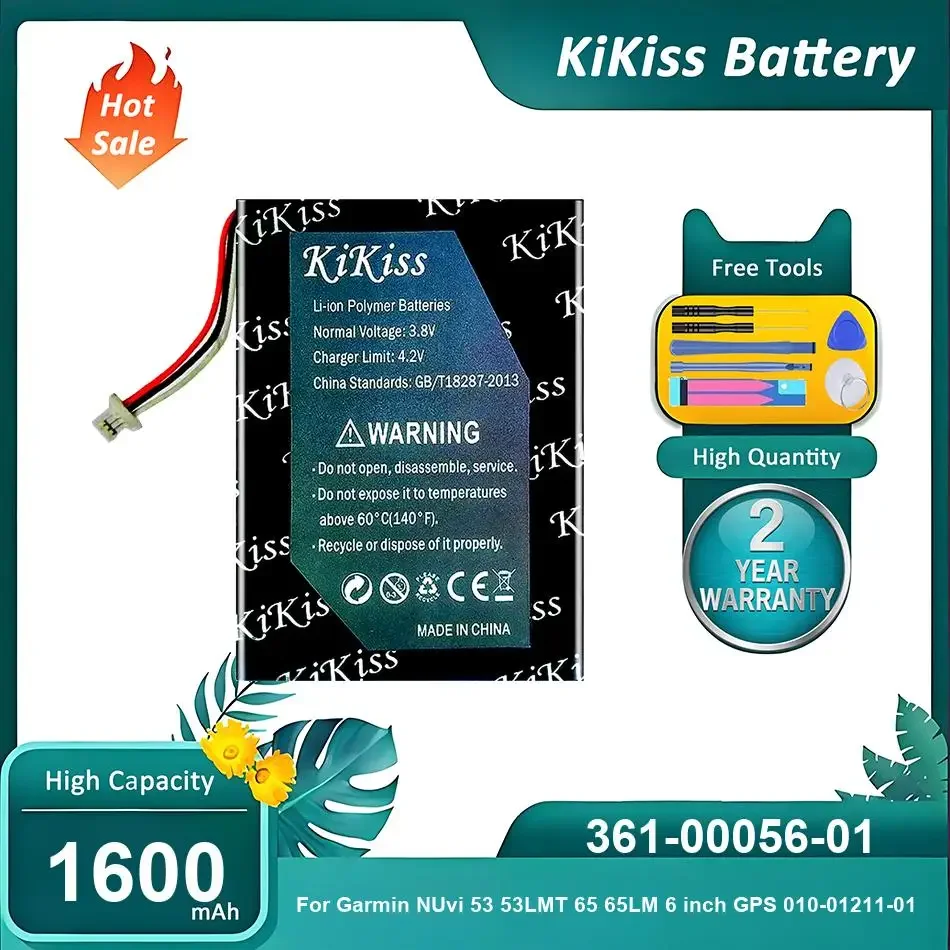 High-Durability Battery For Garmin NUvi 53 53LMT 65 65LM 6 inch GPS 010-01211-01,361-00056-01,1600mAh