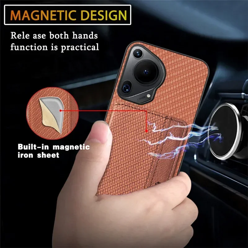 Case For Huawei Pura 70 Pro Plus 70 Ultra Wallet Card Holder Leather Phone Cover for Huawei P60 P50 Pro Magnetic Stand Bag Cases