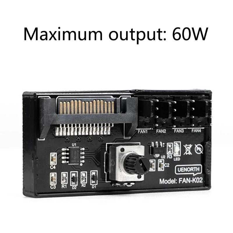 4 Port PWM -контроллер вентилятора 4PIN Губернатор вентилятора для серверов ПК Система охлаждения