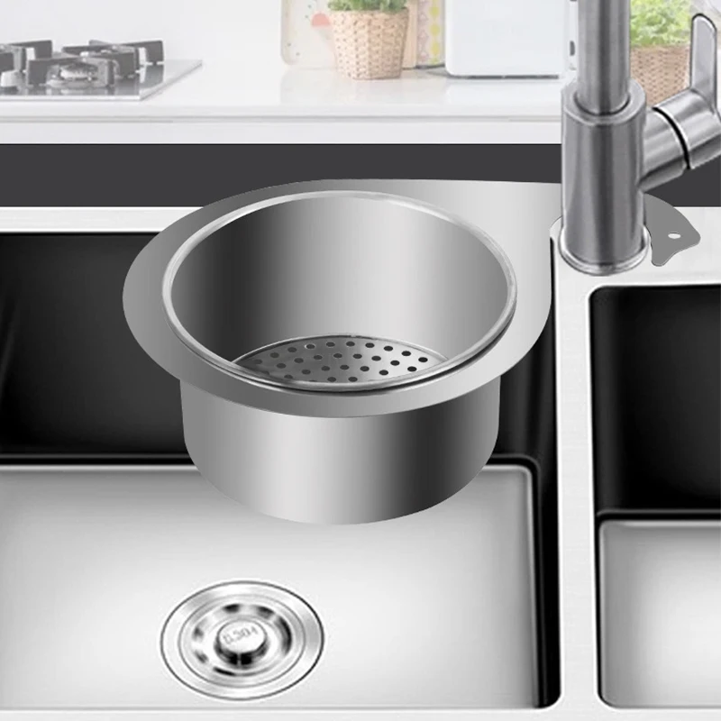 Stainless Steel Swan Sink Strainer Basket Removable Goosehead Storage Drainage Basket Goosehead Hanging Wet & Dry Drainage Racks