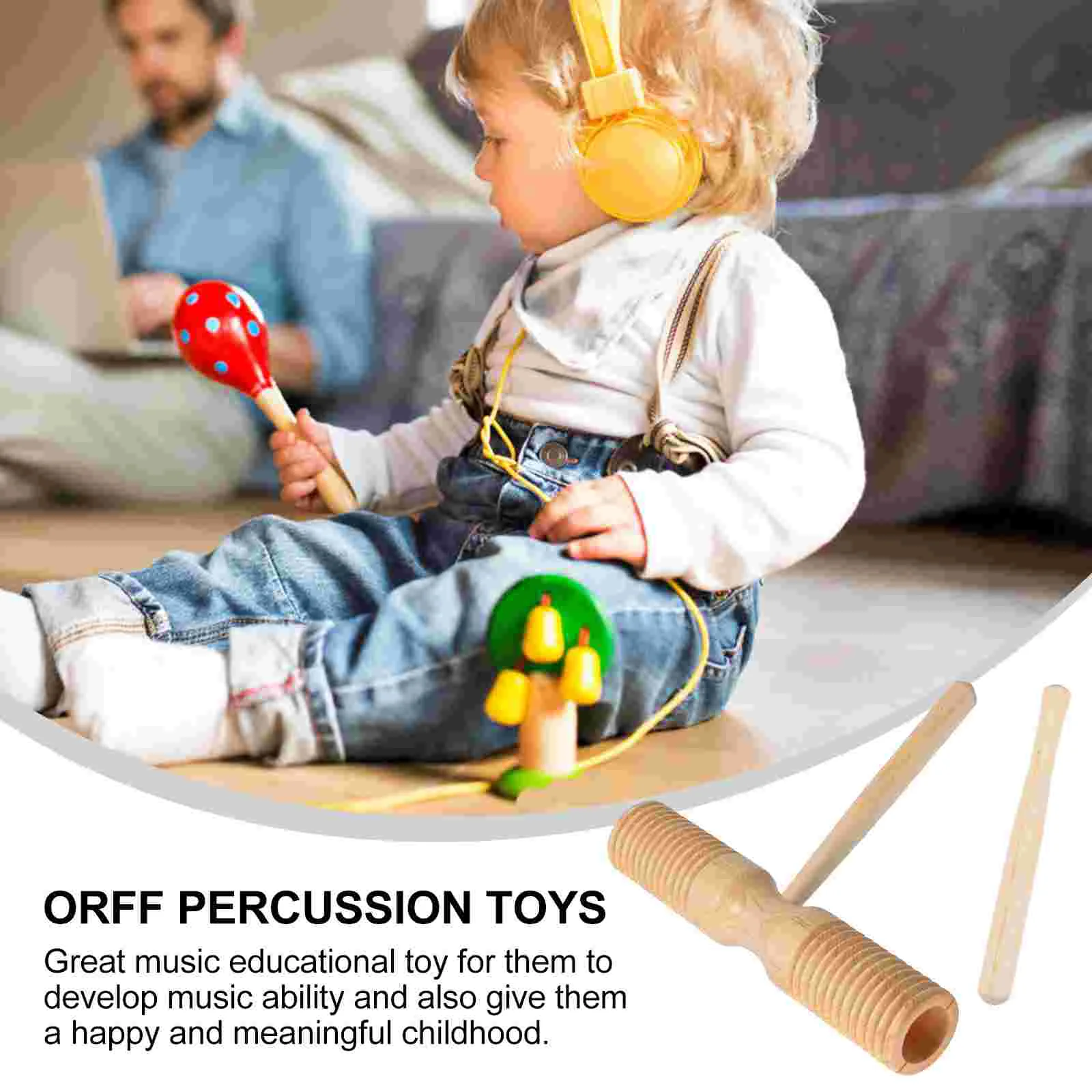 Giocattoli per bambini Strumento musicale Sussidi didattici precoci Educazione per la scuola materna Percussioni educative in legno Giocare al bambino