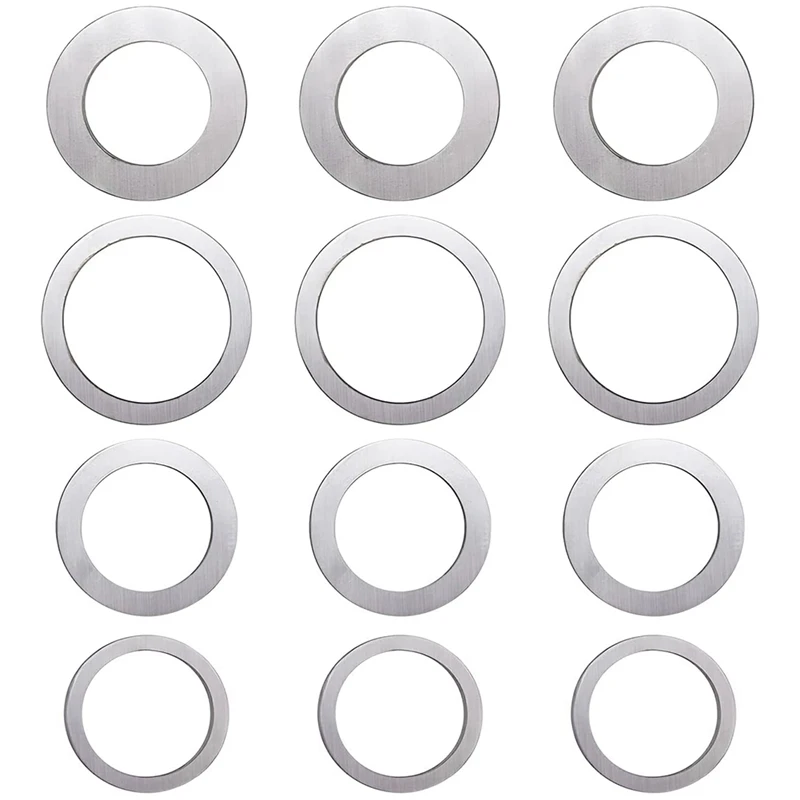 Saw Blade Adapter Ring Set Saw Blade Bushing Angle Grinder Inner Aperture Conversion Gasket High Guality Silver (12/Pack)