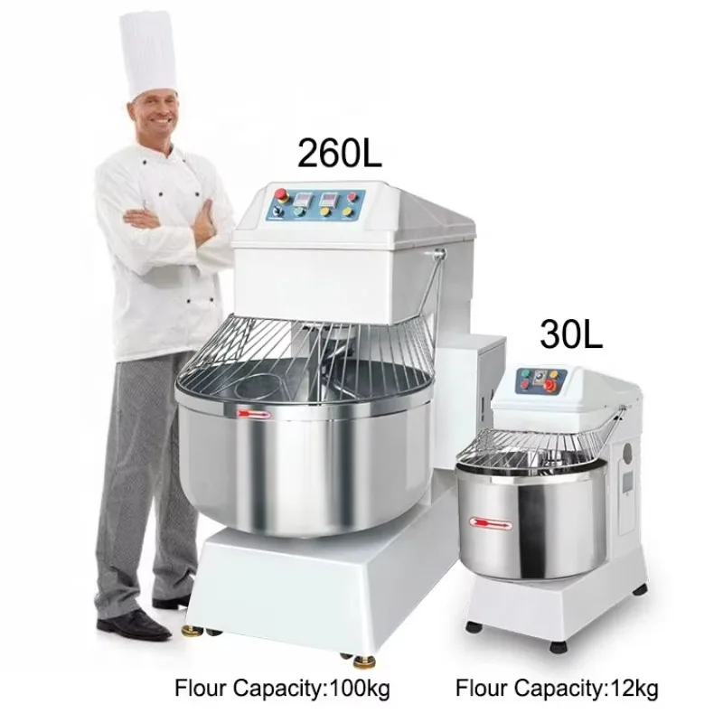 High-Quality Spiral Mixer Big Capacity Commercial Mixing Machine Dough Mixer Stand Mixer Dough Mixing Equipment