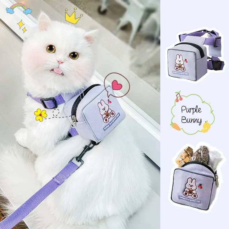 Waterproof Pet Backpack for Dogs Puppy Bag with Harness Collar Outdoor Travel Dog Snacks Backpack French Bulldog Dog Accessories