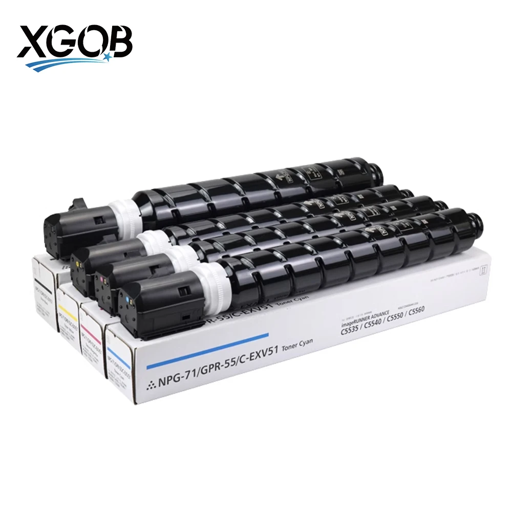 

4PCS/1Set NPG-71 GPR55 C-EXV51 for Canon IR-ADV C5535/5540/5550/5560 High Compatible Toner Cartridge Office Printer Supplies