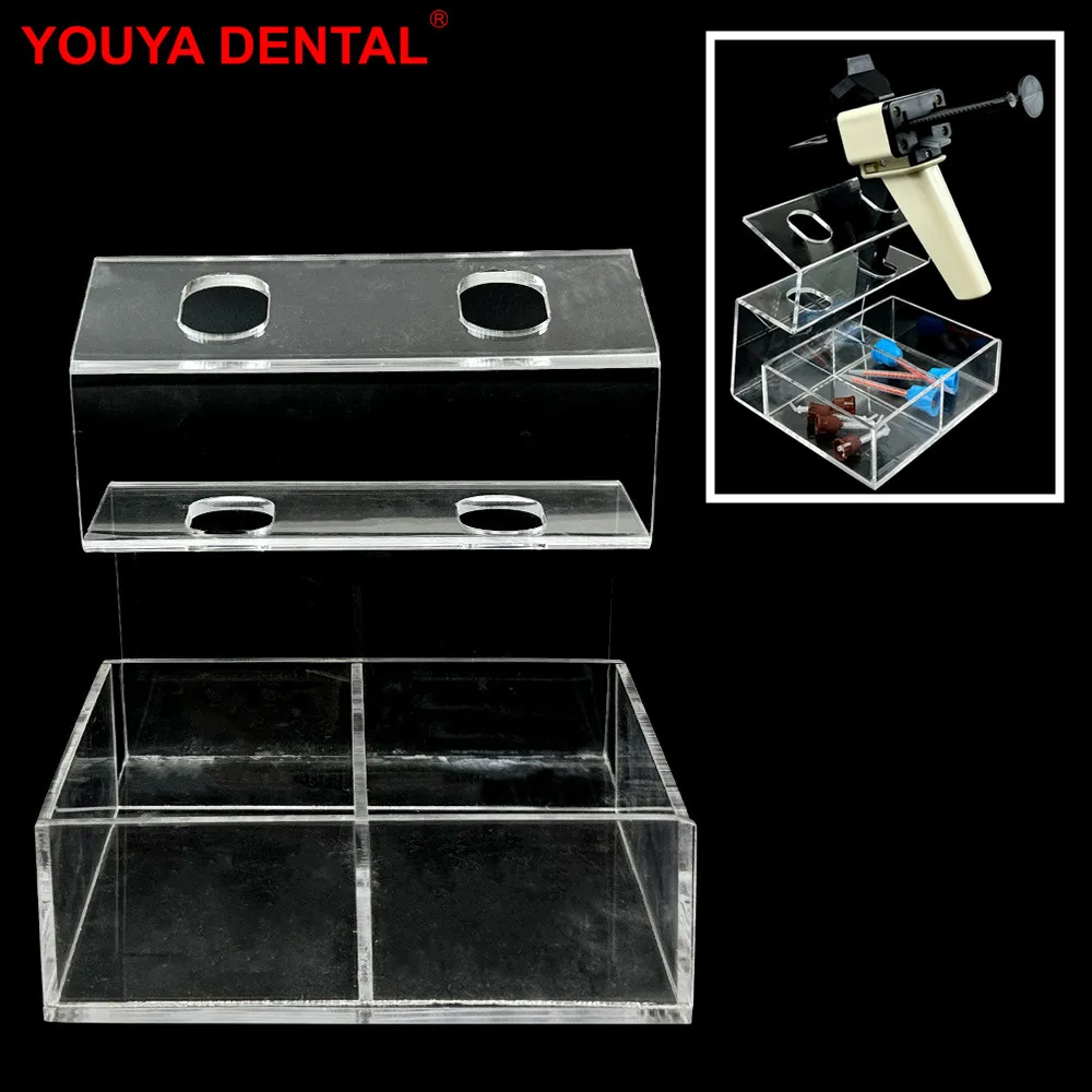 

Dental Impression Mixing Tips Organizer Mixer Tube Head Box Case Dispensing Gun Holder Placing Shelf Dentistry Storage Supplies