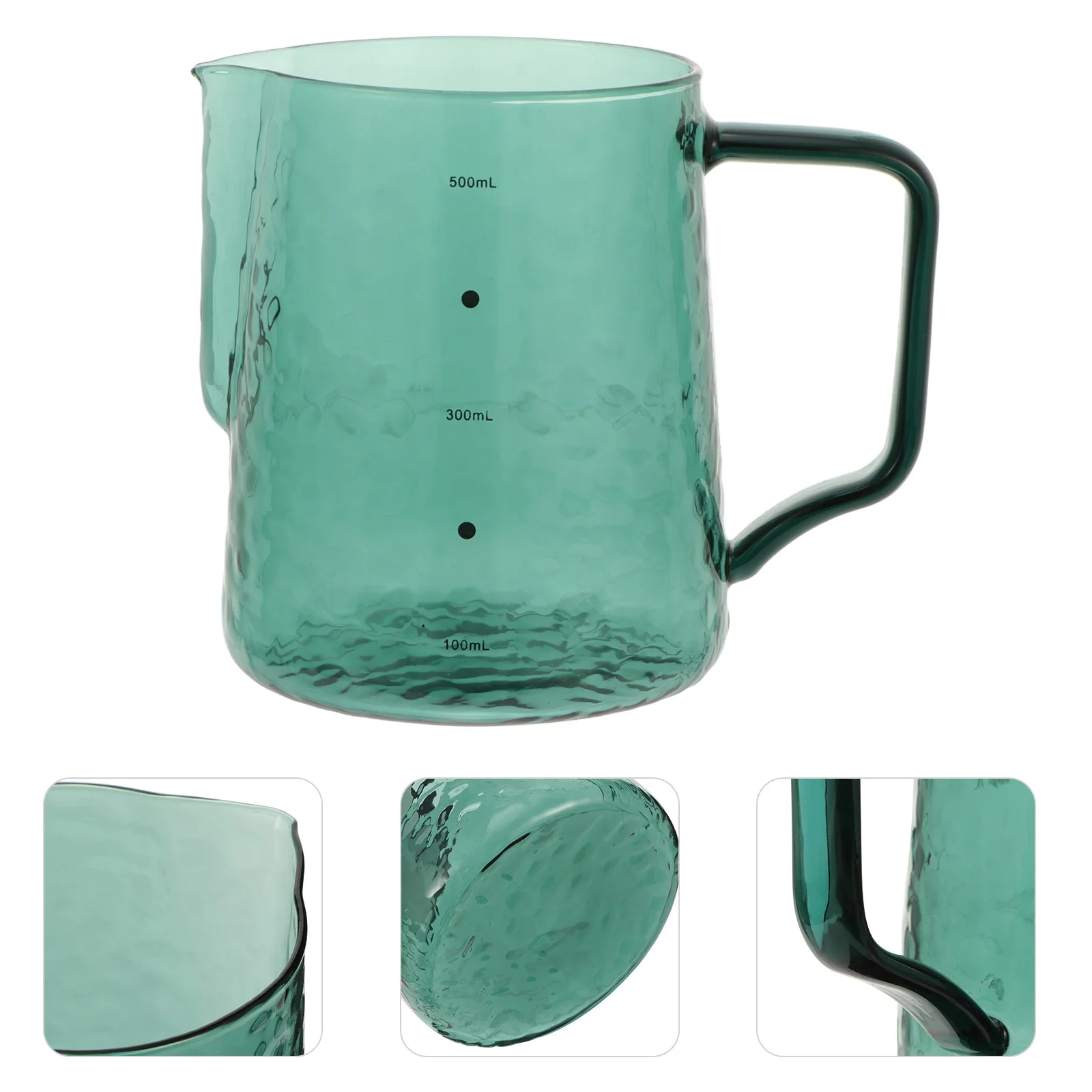 

1Pcs Large Capacity Glass Milk Can Borosilicate Transparent Coffee Jar with Ergonomic Handle Sturdy Design for Daily Beverage