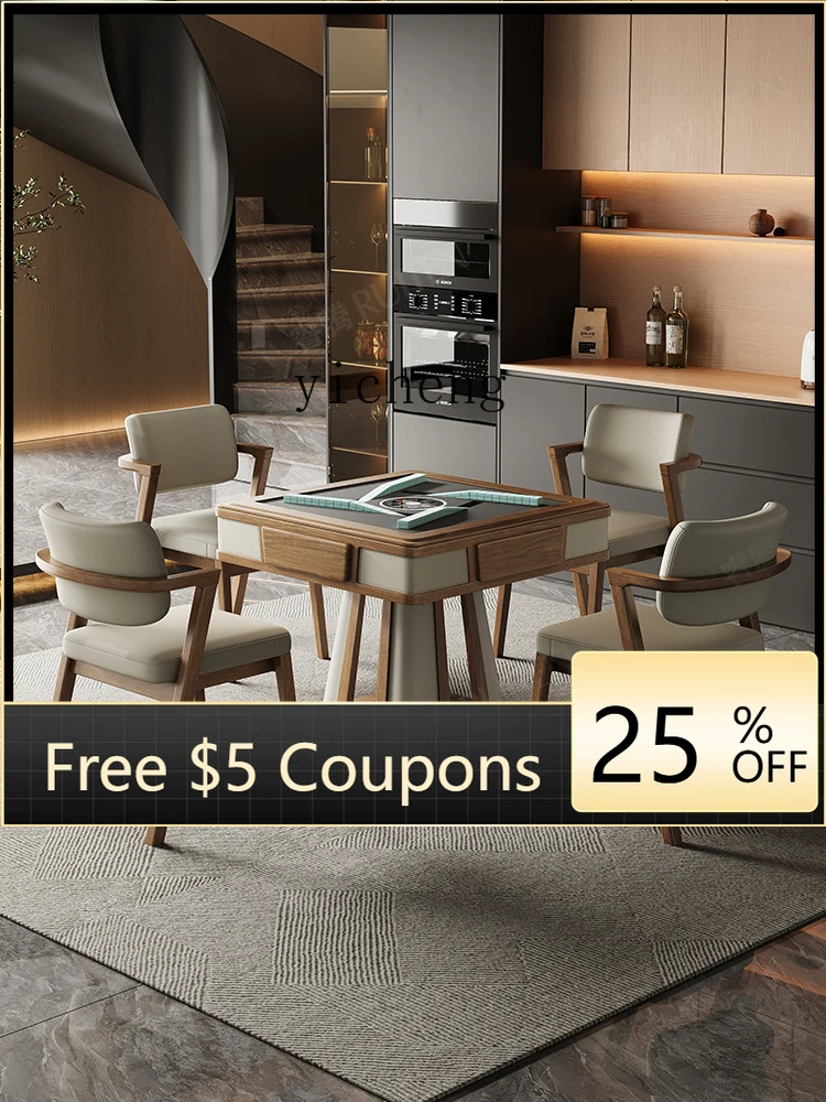 

H26 solid mahjong machine automatic household dining table mahjong table integrated dual-purpose multi-function