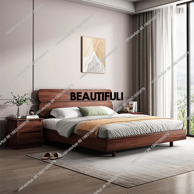 Wood Loft 200× 180 Double Bed Bedroom Modern King Saving Small Hotel Beds Headboards Cabinets Camas De Dormitorio Furniture