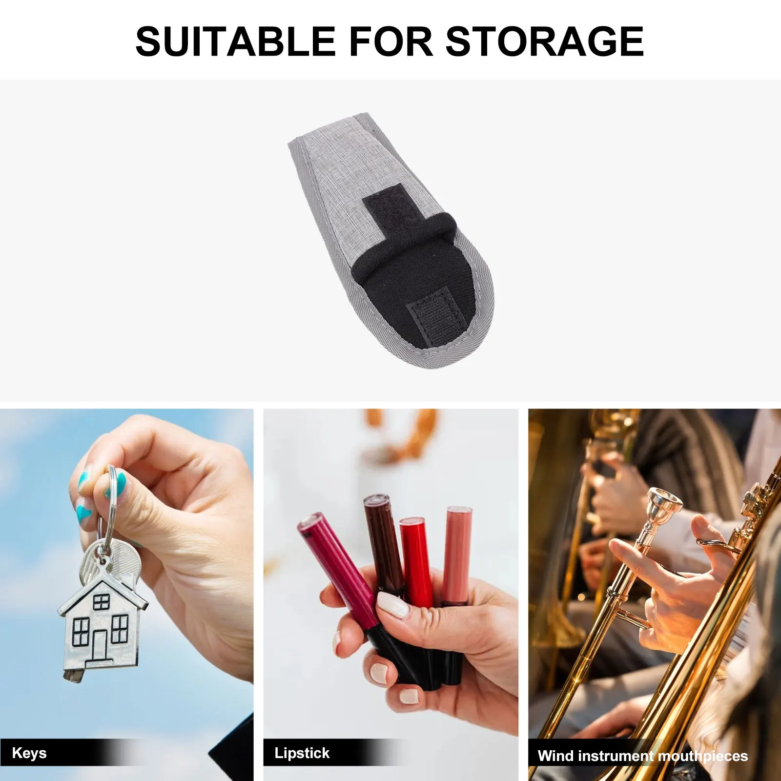 

Oxford Fabric Mouthpiece Bag Lightweight Compact Velvet Lining For Saxophone Guzheng Accessories Storage Pouch Long Term Use