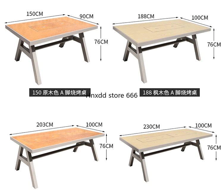 Outdoor barbecue table and chairs household combination